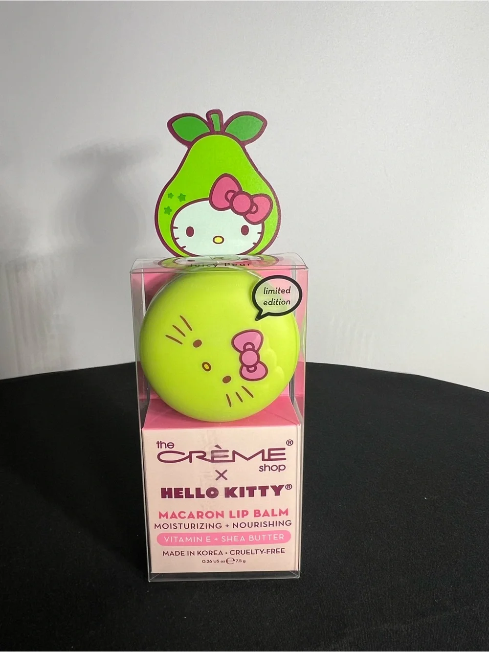NWT The Crème Shop x Hello Kitty Macaron Lip Balm - Juicy Pear
